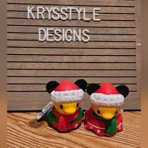 Disney Christmas Rubber Ducks Mickey Minnie Mouse Jeep Ducking Duckz Holiday